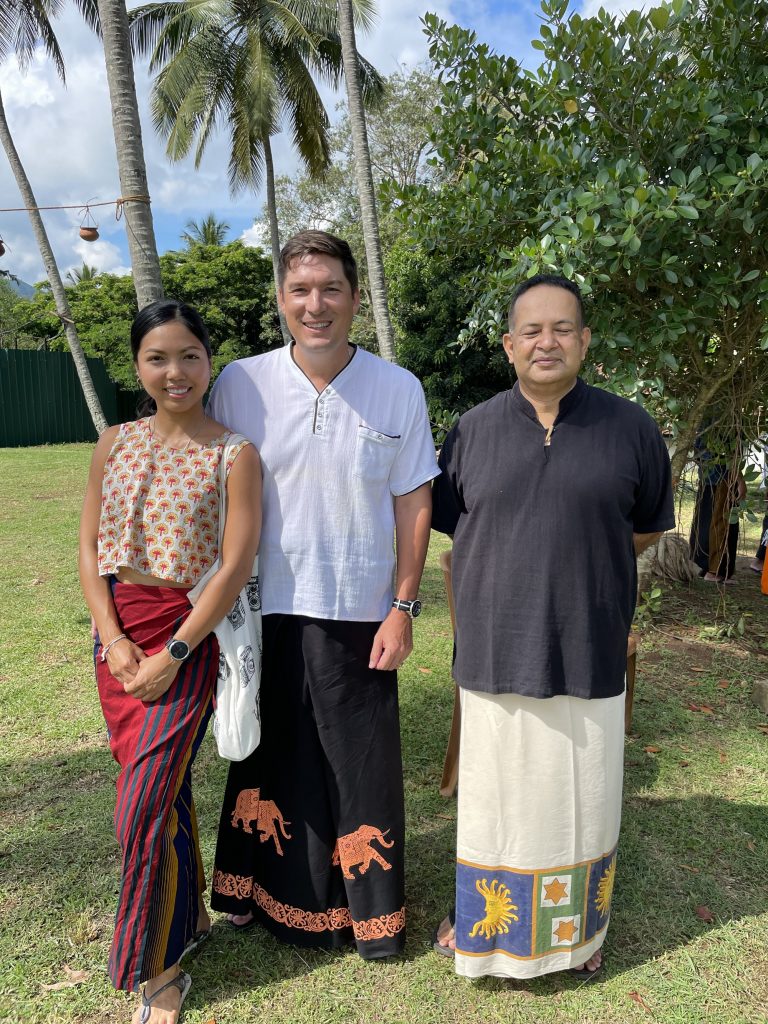 Michael Neider at Aluth Avurudu celebrations at Victoria Golf Resort in Sri Lanka