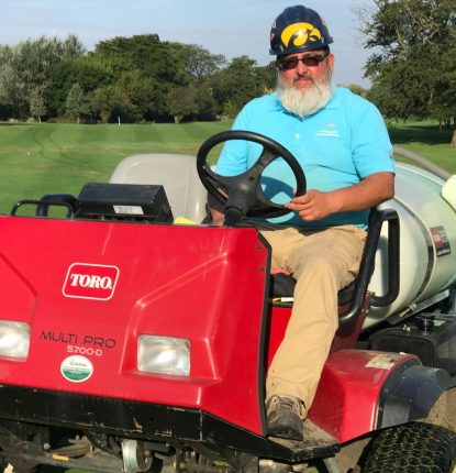 Nick Senior on a Toro machine