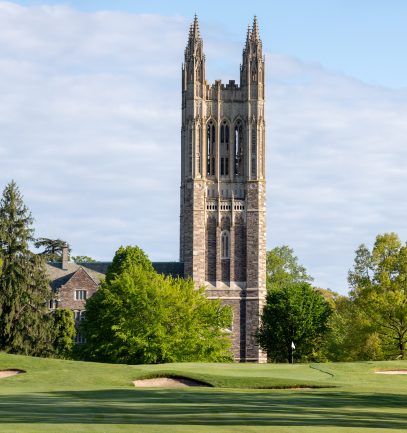 Springdale Golf Club with Church steeple in background